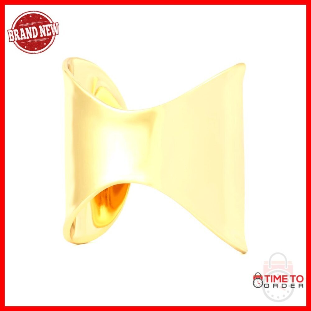 Vintage Geometric Statement Cuff Bracelet Slip On Elegant Minimal Chic